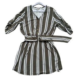 Stella Tweed Brown Olive and White Mini Dress Women’s M